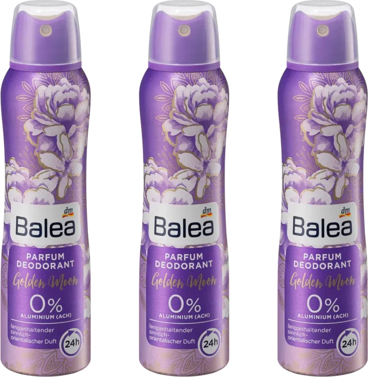 Goedkoopste Balea Deodorant Golden Moon - Voordeelpack - 3-Pack (3x 150ml