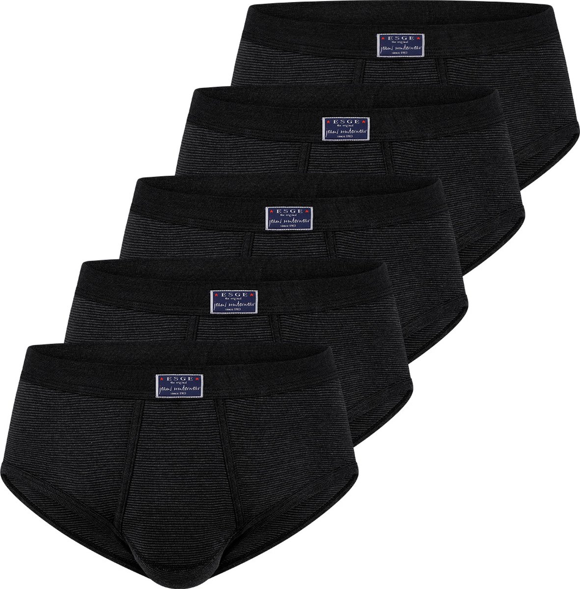 ESGE Heren Slip met voorsluiting 5 pack- Fijnrib Jeans