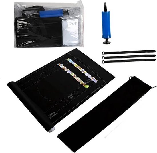 Tapis De Puzzle Roulant 66x116 Cm Avec 3 Bandes Velcro - Pour Puzzles Jusqu'à 1500 Pièces - Idéal Pour Gagner De La Place - 7
