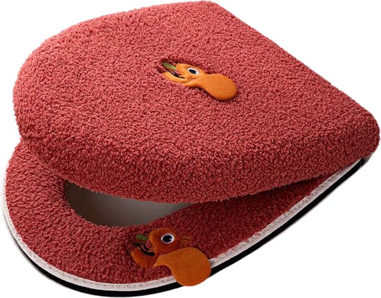 Nivard Couvre-siège de WC - Couvre-siège de WC - Abattant de WC - Abattant de WC - Abattant de WC - Siège de WC chauffant - (Non électrique) - Doux - Rouge