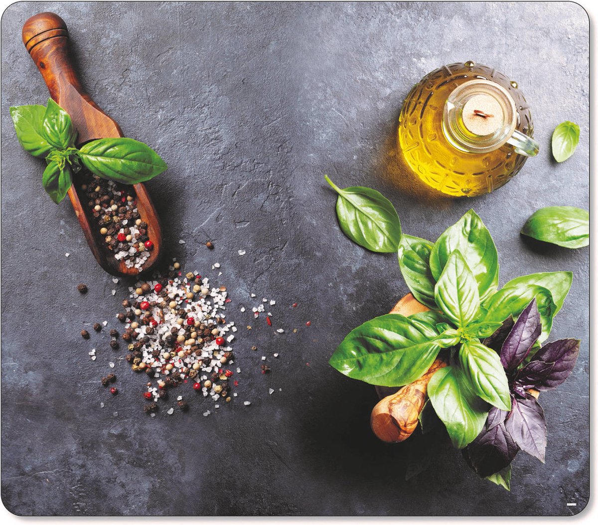 Snijplank/afdekplaat BASIL, glas, 56 x 50 cm, Gehard Glas, Kesper