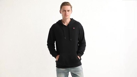 KingsPower Verwarmde Hoodie XL | Warme Elektrische Trui voor Winter | Verwarmde Kleding | Dikke Sweater | Incl. Gratis Powerbank