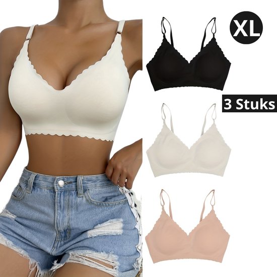 Nivard BH sans armatures - Sans bretelles - Soutiens-gorge Push -up - Soutien-gorge Comfort - Mixte - XL