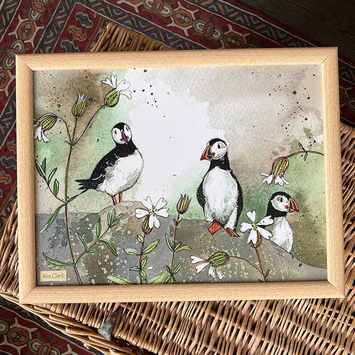 Alex Clark Schootkussen Papegaaiduikers ~ Puffins'