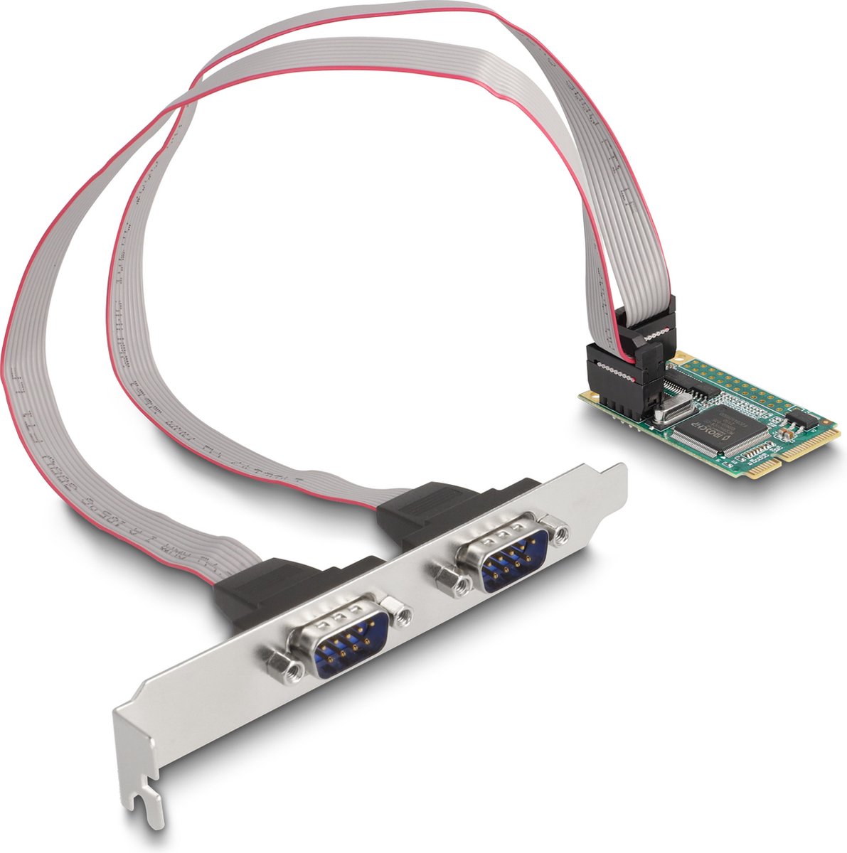 Delock Mini PCIe Card full size to 2 x Serial RS-232 D-Sub 9 pin