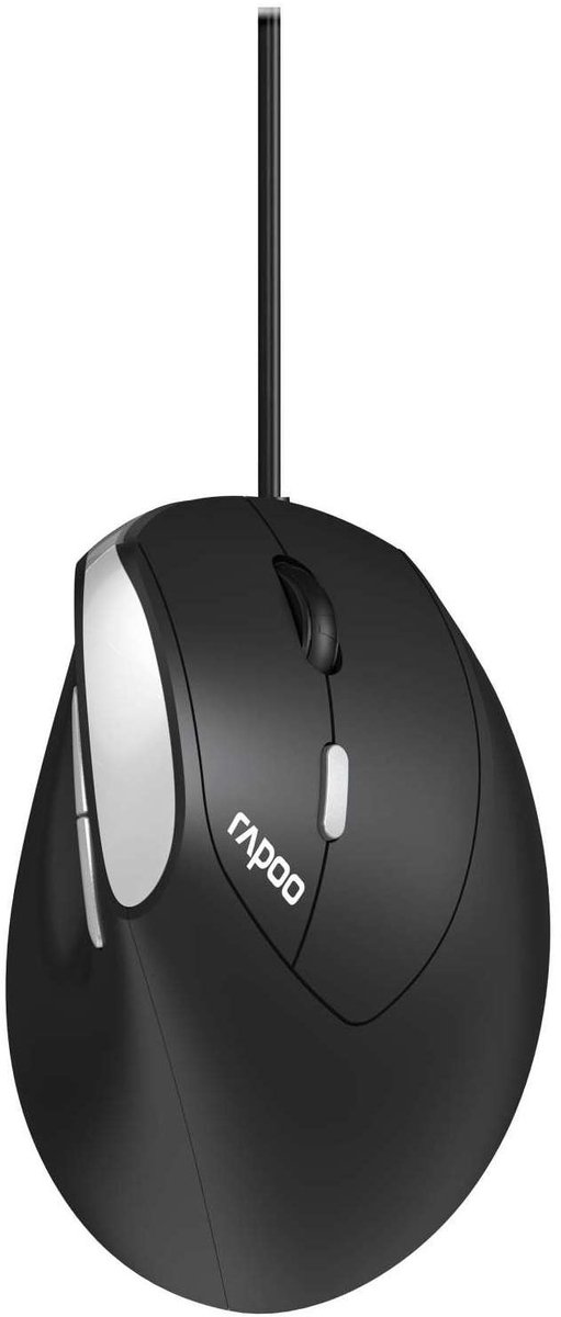 EV200 wired ergonomic mouse, Zwart