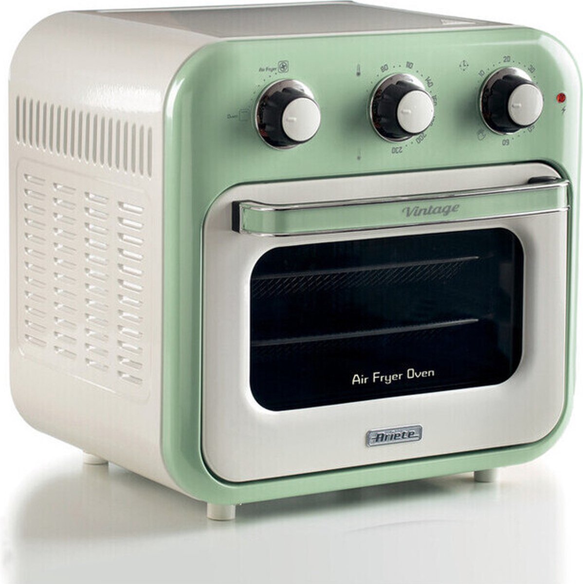 Afbeelding 2 van Ariete 4632/04 Vintage Airfryer & Oven - 16 liter - 1400 Watt - timer - draaispit - roterende mand - groen