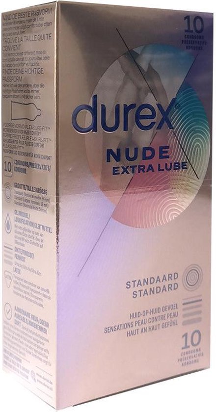 Durex - Condooms Nude Extra Lube - Ultradun - Met extra glijmiddel - 10 stuks