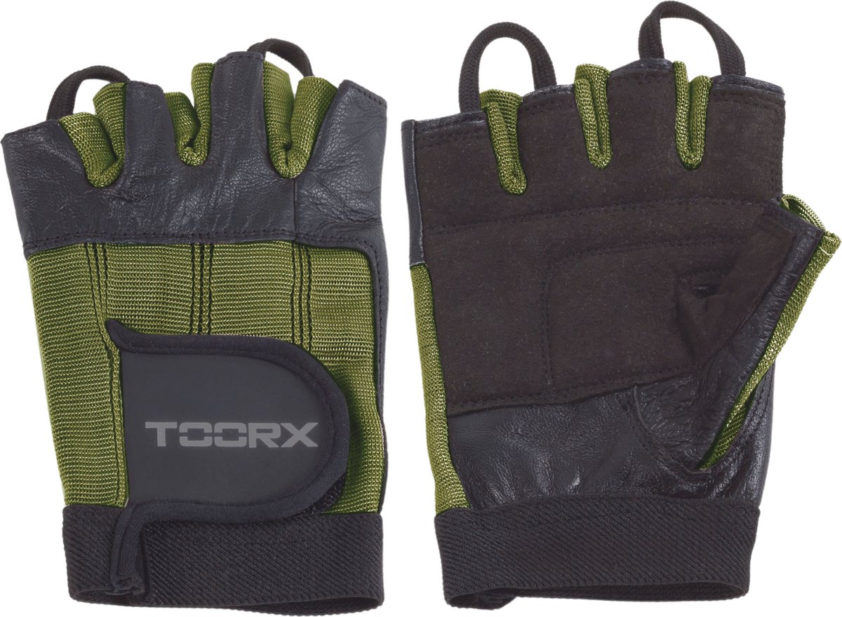 Toorx Fitness Fitnesshandschoenen - Leer - Groen - S