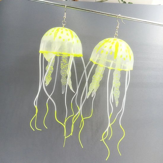 Méduse - Boucles d'oreilles Jaune