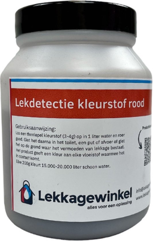 Genérico Tracer Dye voor lekdetectie 200 g - zwembadlekverf - vloeistoflekmelder (paars
