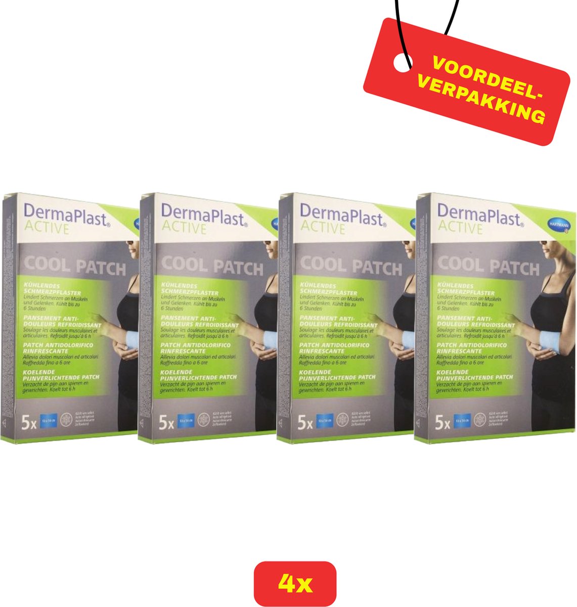 Goedkoopste 4X DermaPlast Active Cool Patch - 4x 5 stuks - Voordeelverpakking!