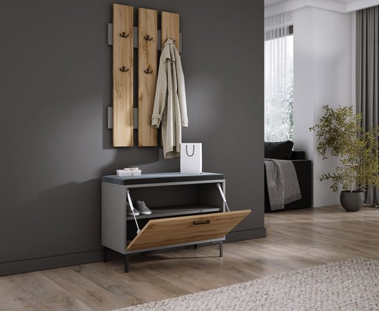 Halmeubel met lade en spiegel Isabela kleur safir