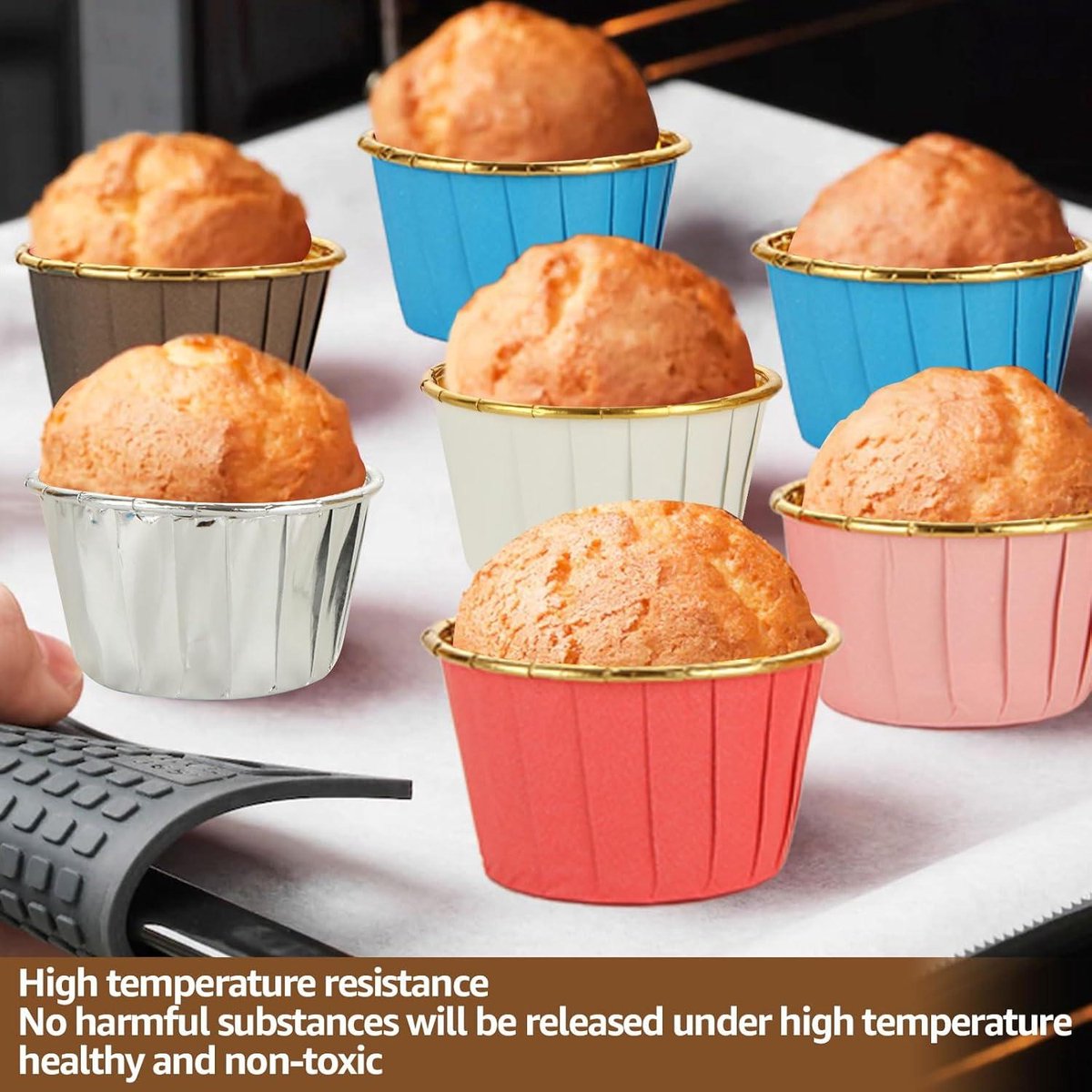 50 stuks muffinvormpjes cupcake-vormpjes roze van papier