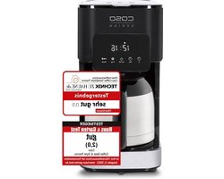 Coffee Taste and Style Thermo Coffee Maker with permanent filter - optimal brewing temperature - 92-96 °C - drip stop - optimized brewing head - thermos jug - stainless steel - black - 12 l - 1847 10