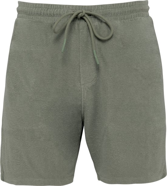 Short en tissu éponge écologique pour homme Native Spirit NS727 - Vert amande - XL