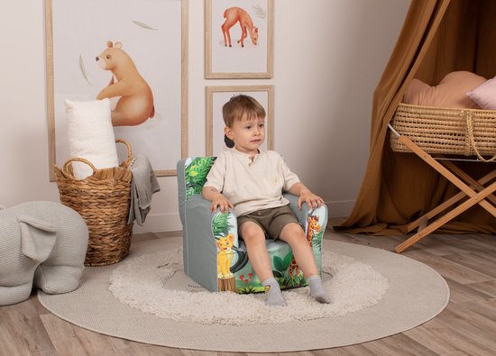 Kinderzetel Olifant Jungle Peuterstoel - Kinderfauteuil - Kinderbank - Kindersofa - Kinder fauteuil - Kinderzeteljes peuters - Kinder zetel - Kinderstoel - kinderfauteuils - Speelgoed 1 jaar - Gomoor van Merkloos — afbeelding 3
