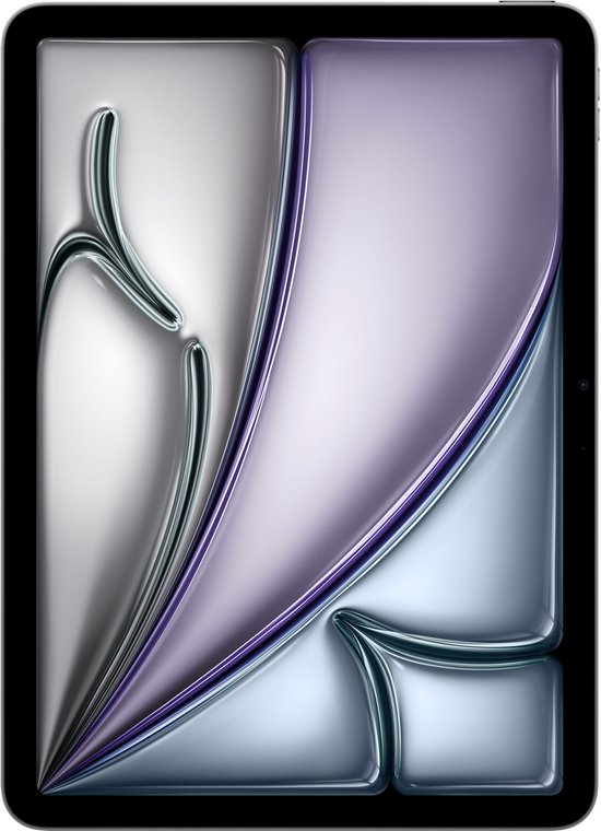 iPad Air met een abstracte, gekleurde afbeelding op het scherm.