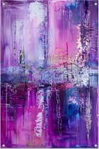 Abstract poster - Kunst tuinposter - Tuinposters Lijnen - Tuinposter - Tuin schilderij - Muurdecoratie tuinposter 80x120 cm