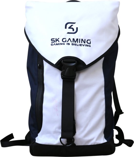 Foto: Sk gaming gamer rugzak wit blauw