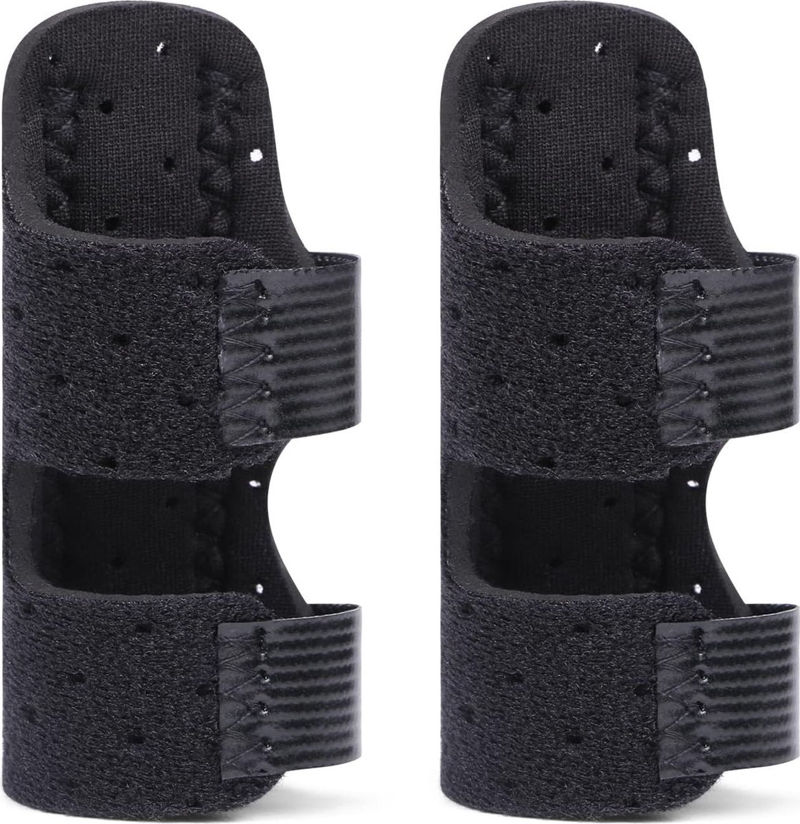 Goedkoopste 2 Stuks - Vinger Spalk - Vinger Stabilizer - Vinger Ondersteuning - Zachte Comfortabele Vingerbandage - Voor Gebroken - Verstuikte - Artritis - Tendinitis - Vinger Ondersteuning Spalk - Revalidatie Hulpmiddel - Beschermende Vinger Bandage - Zwart