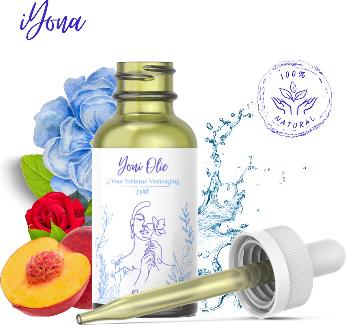 IYona Yoni Olie Vaginale Olie Etherische Olie Yoni Oil Natuurlijke Olie Intieme Verzorging Vaginale Verzorging Vaginale Gezondheid Glijmiddel Antibacterieel