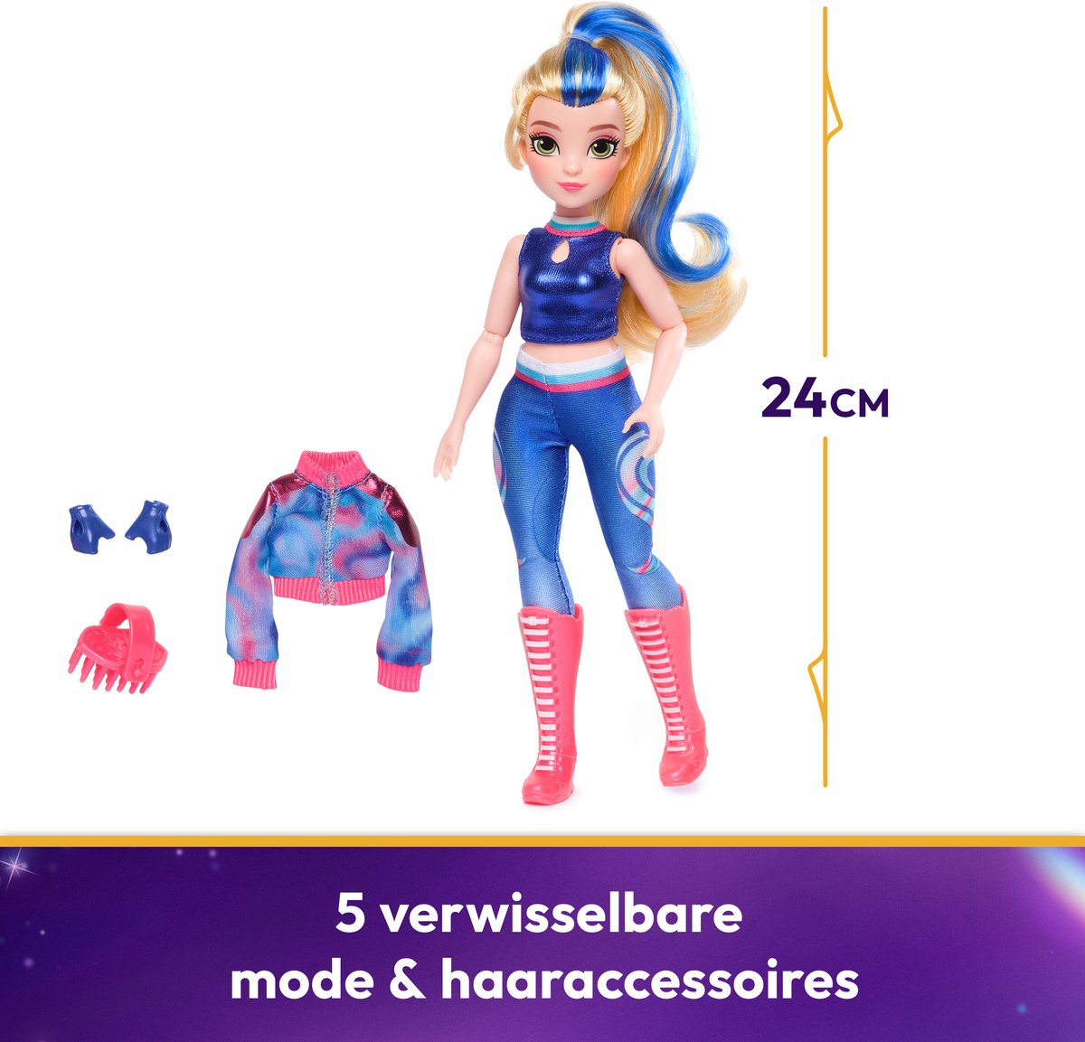 Unicorn Academy – Pop Isabel - met 5 modeaccessoires en borstel — cadeau in Spellen & Speelgoed - foto 2