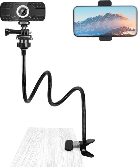 Trepied Telephone Support De Bureau Flexible Pour Webcam Logitech C920s, C930e, C930 Accessoire Cuisine