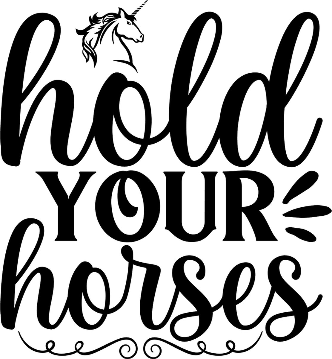 Paarden sticker – Hold your horses