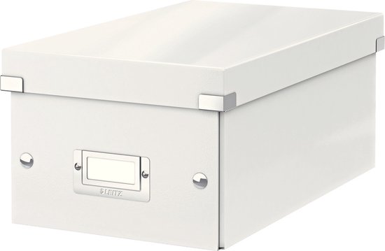 Leitz WOW Click & Store Kartonnen Opbergdoos - 84% Gerecycled Karton - 20.6 x 15 x 35.2 cm (BxHXD) - Ideaal voor Kantoor en Thuiswerken - Wit