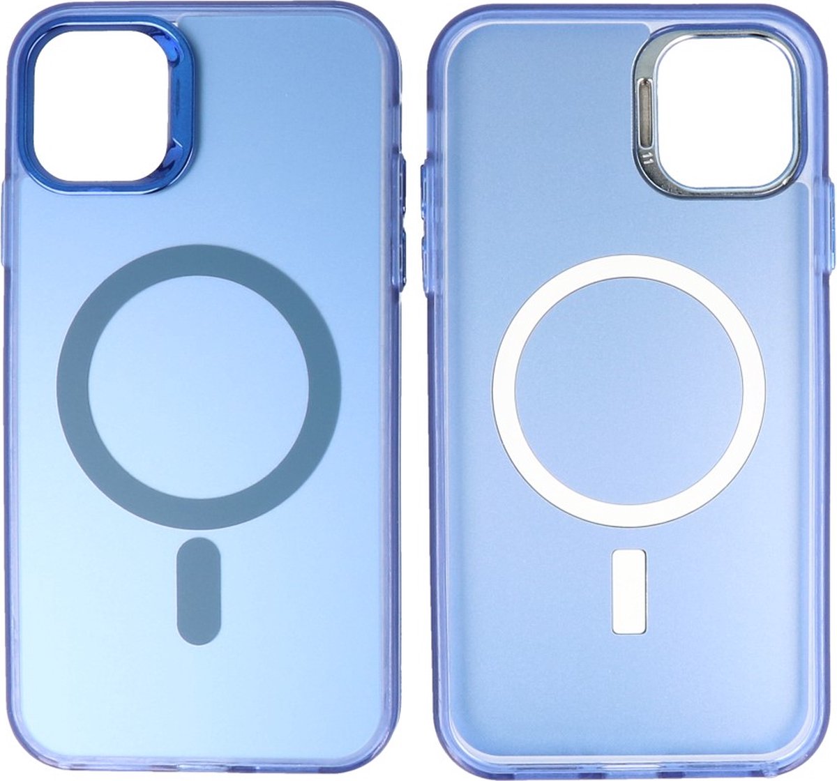 Magsafe Hoesje Geschikt voor iPhone 11 - Magnetisch Smartphone Hoesje - Navy