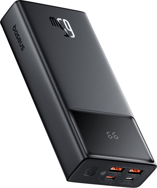 Banque d'alimentation Baseus OS Star-Lord - 20000 MAH - 65W - Écran LED - noir