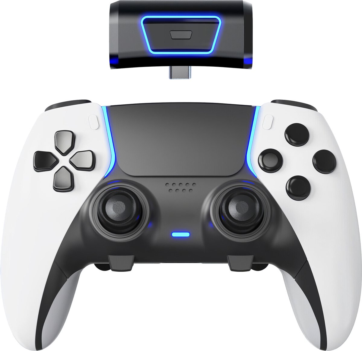 Powerbank geschikt voor Playstation 5 (PS5) DualSense controller - 1900 mAh Accu – Krachtige Oplaadbare Batterij Geschikt Voor PS 5 controller- Accu Oplaadbaar Met USB-C - Oplaadkabel Inbegrepen – Play & Charge - Accu