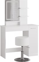 Tabouret De Coiffeuse Blanc VidaXL - 70x35x45 Cm En Bois D'Ingénierie - Pour Chambre Et Salon