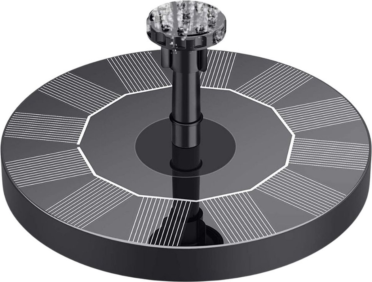 AISITIN Fontein op zonne-energie voor buiten, upgrade, 3,7 W fontein op zonne-energie voor buiten, met 4 sproeieffecten, drijvende fonteinpomp op zonne-energie, voor tuin, vogelbad, vijver, waterspel