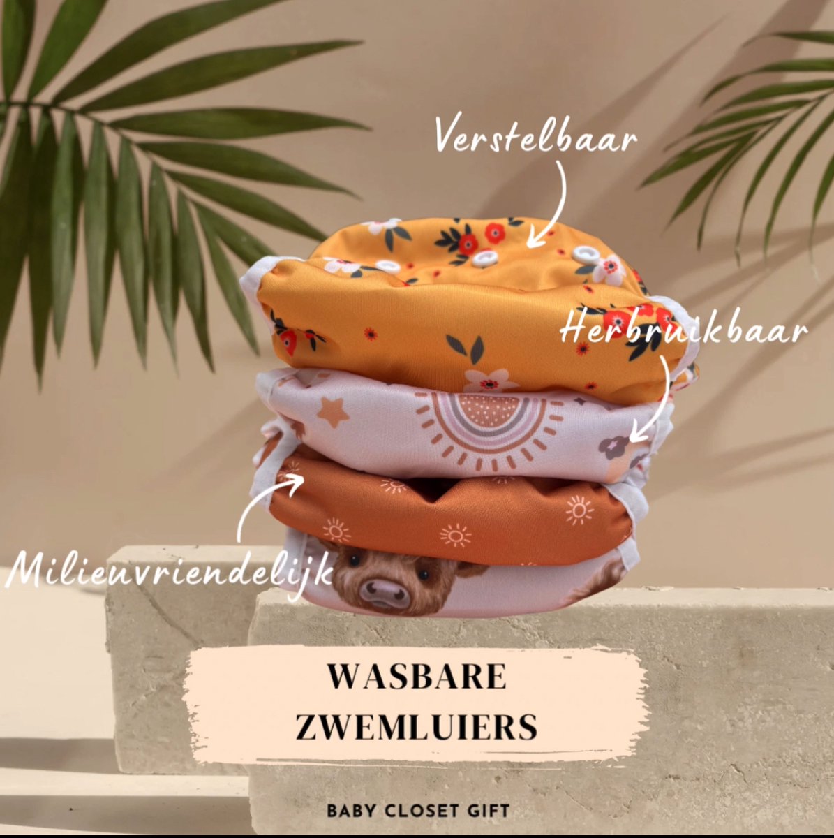 Zwemluier - Wasbaar - Baby Closet Gift - Verstelbaar - Summer - Meisje - Jongen - Zwemmen - Vakantie — afbeelding 2