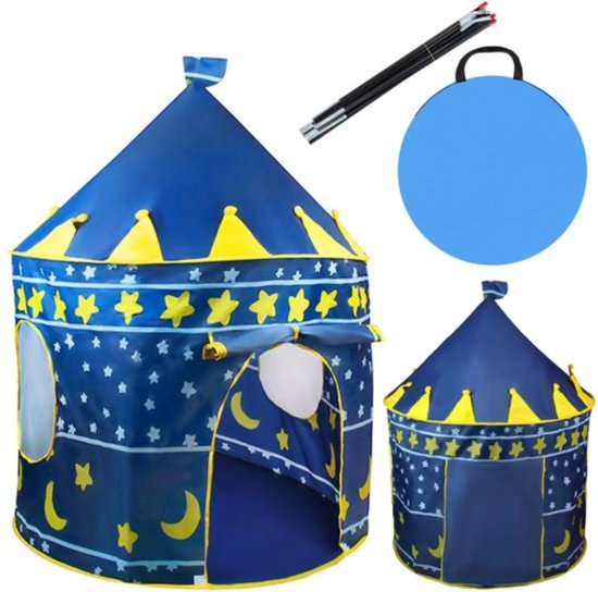 Foto: Kinder speeltent xl kasteel tent opvouwbaar jongen meisje ridder tent binnen buiten