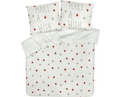 DoubleDry Dekbedovertrek My Design 100% katoen - Eenpersoons 140x200 cm + 1 Kussensloop - make a wish
