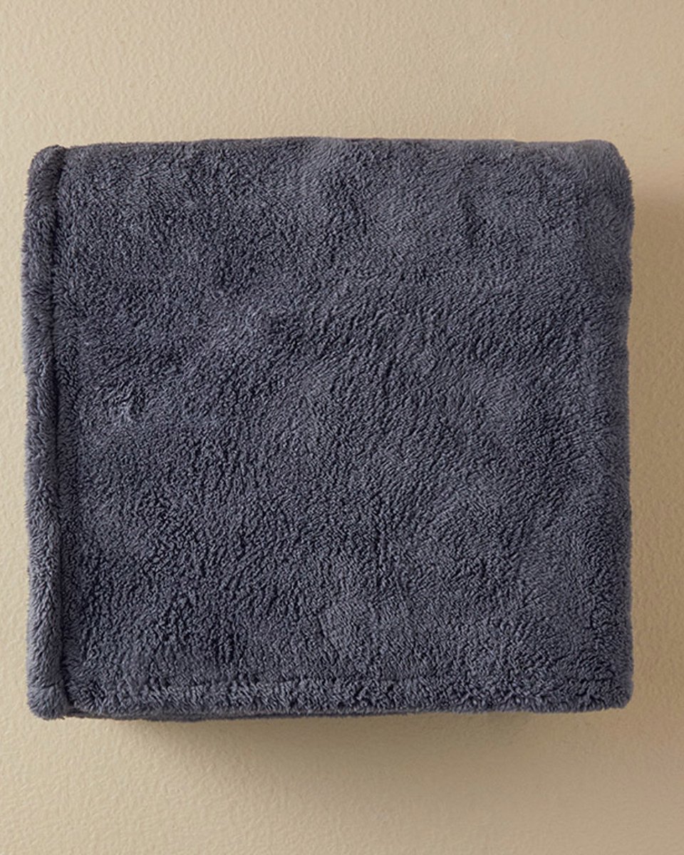 English Home - Fleece Deken - Fleece Plaid - Luxe Woondeken - Zachte deken - Tv Deken - 120x170 cm - Antraciet