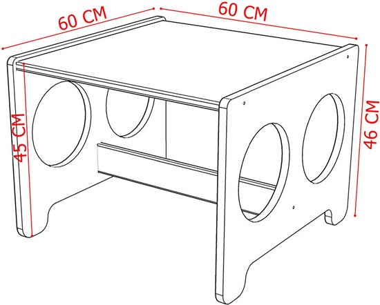 Zeo Wood - Table enfant et 2 Sièges - Table de jeu - Bureau enfant - Table enfant avec 2 Sièges - Table enfant Montessori - Table enfant et 2 Sièges