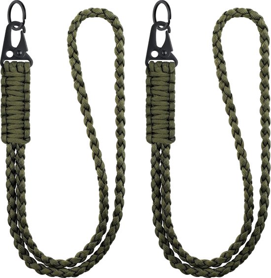 Foto: Paracord heavy duty lanyard keycord badgehouder musketonhaak keykoord sleutelhanger met sleutelringen universeel telefoonkoord telefoonketting koord sleutels badge houder telefoon gsm koord karabijnhaken sleutelkoord pashouder ketting