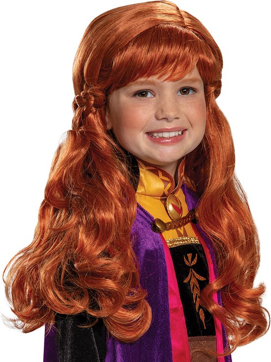 DISNEY - FROZEN , Anna pruik - Kind, Maat One Size Kind, Meisjes