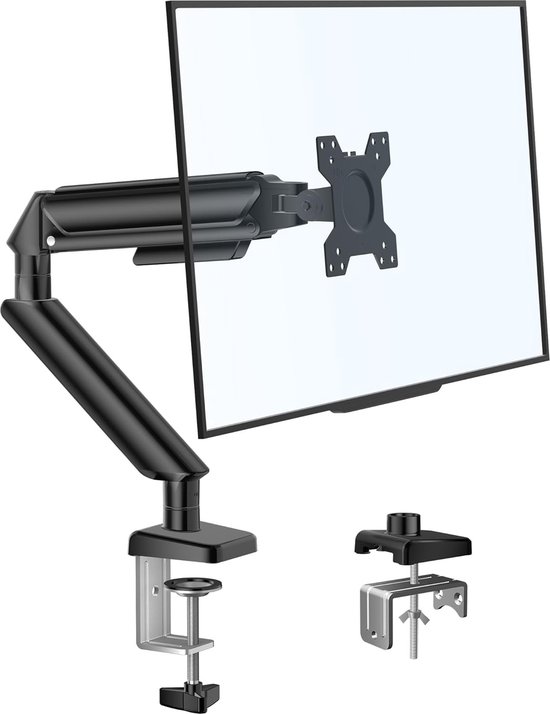ACT Connectivity Monitorarm office, op voet met gasveer, crossbar, 2