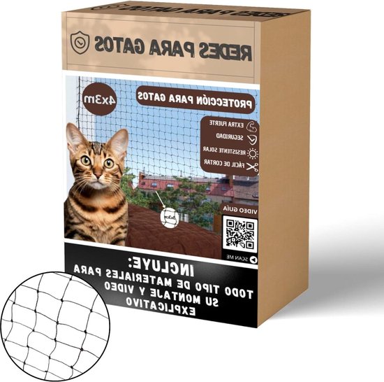 Trixie Olijfkleurig Bijtsterk Kattennet - 8 x 3 m
