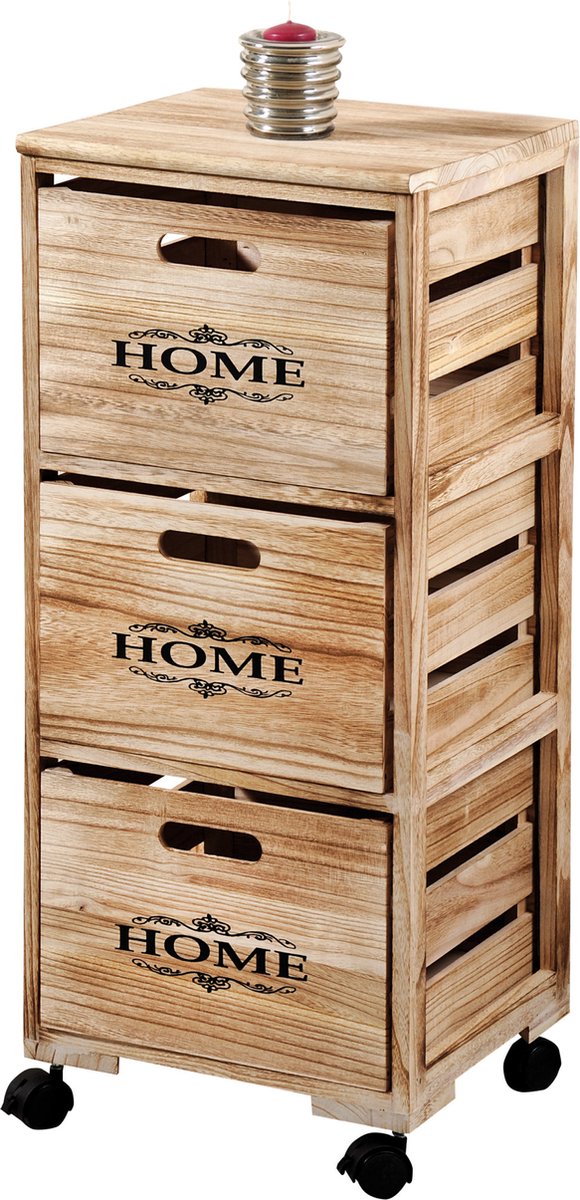 Ladekast op wielen hout