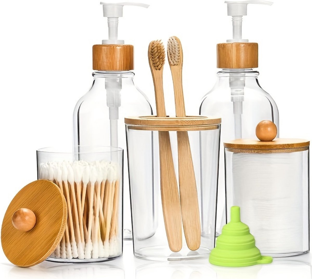 Goedkoopste Nivard Oorstokjes Houder - Wattenschijfjeshouder - Wattenstaafjes Houder - Wattenstaafjes Dispenser - Q Tips - 6 Stuks