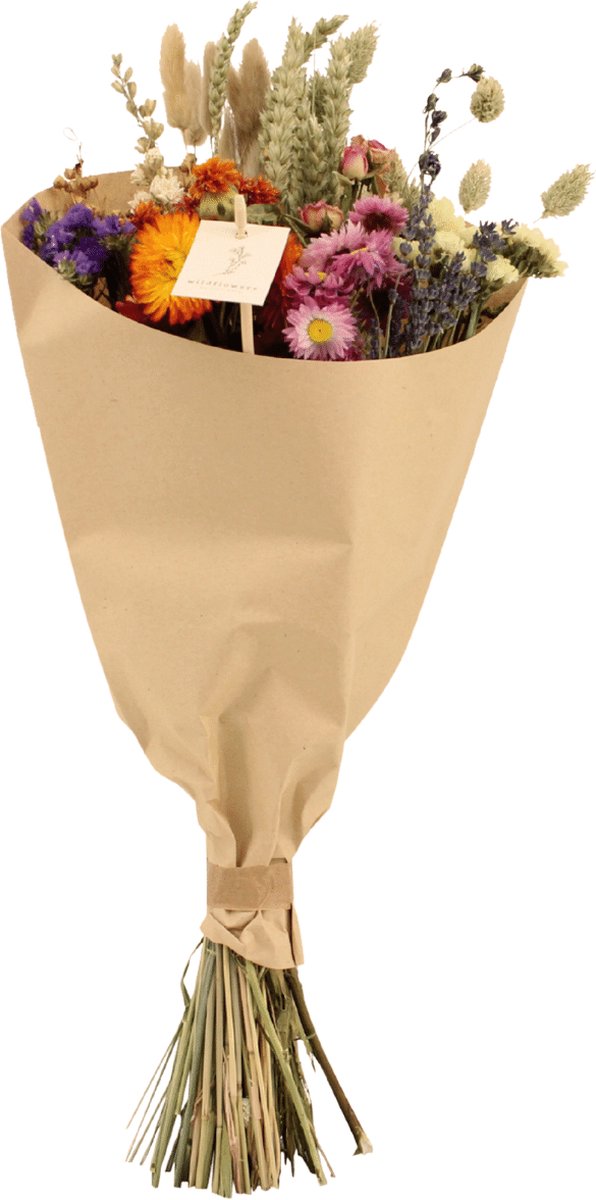Droogbloemen Field Bouquet Multi - KH Bloembollen - Super leuk voor in huis en geen onderhoud nodig! En een leuk cadeau voor mannen en vrouwen!