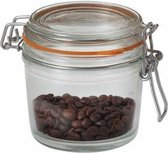 HEFTMAN Glazen Pottenset met Clipdeksels - Set van 3 - 1,5L luchtdichte glazen potten met deksels en siliconen afdichting voor pasta, zuurdesem starter, chutney - Keukenorganisatie Lege glazen