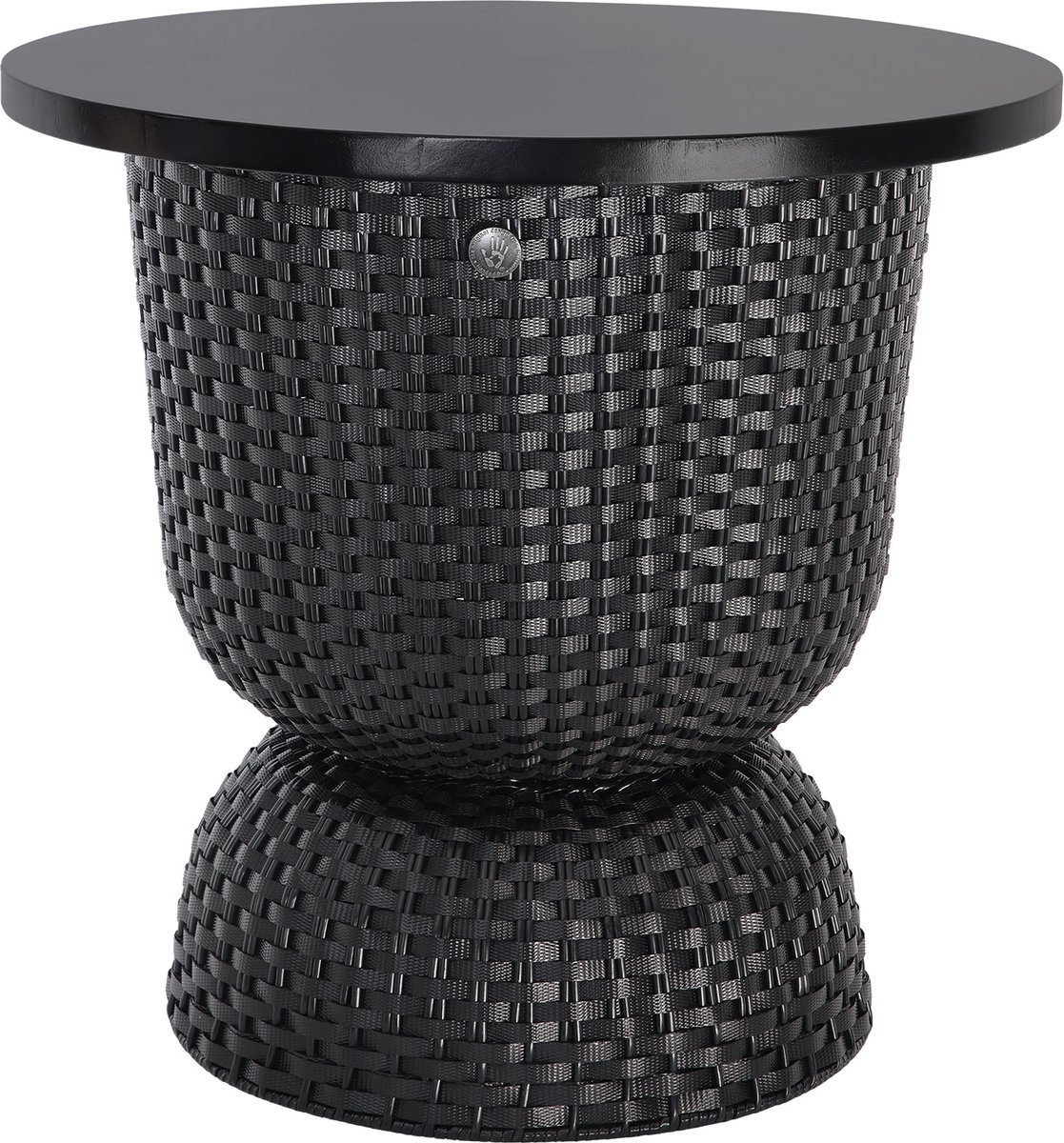 Bijzettafel - Tafel - Sidetable - Opberger - Opbergmand - Handed By Twist Diabolo Table met deksel - zwart - black