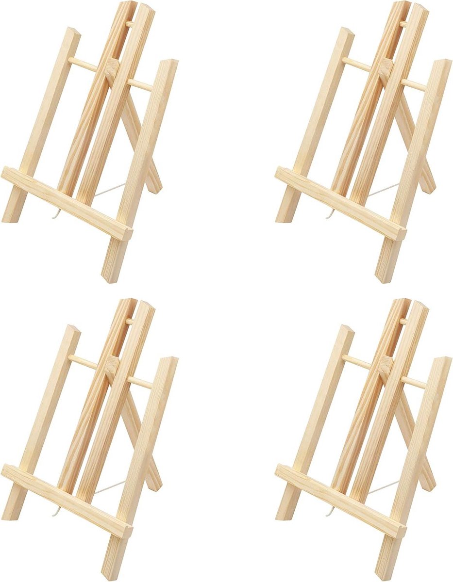 Schildersezel tafelmodel Houten Tafeltop Kunst Display Ezel 30cm Kleine Natuurlijk Naaldhouten Driepoot Vertonen Schilderijen Kinderkunst Hobby Lijsten schildersezel tafelmodel